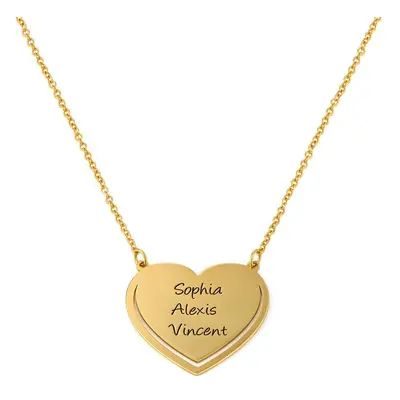 Personalised Heart Necklace in Gold Plating