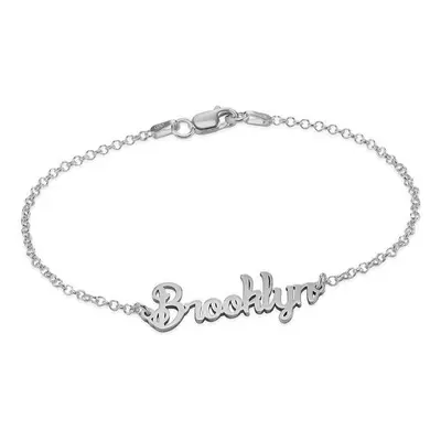 Tiny Bracelet with Name in Sterling Silver