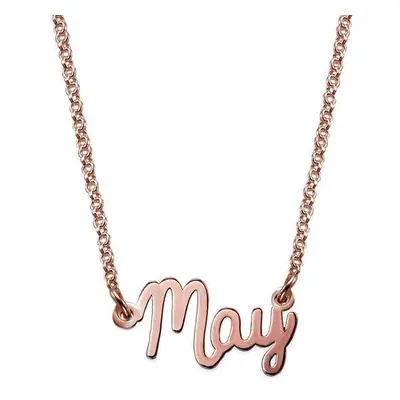 Tiny Cursive Name Necklace in 18ct Rose Gold Plating