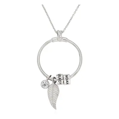 Linda Circle Pendant Necklace with 0.25ct Diamond in Sterling Silver