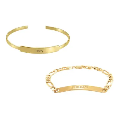 His & Her Bracelets in 18ct Gold Vermeil