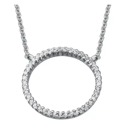 Eternity Circle Necklace in Silver & Cubic Zirconia