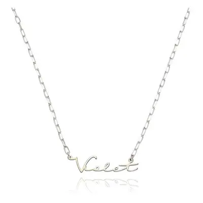 Signature Link Chain Name Necklace in Sterling Silver