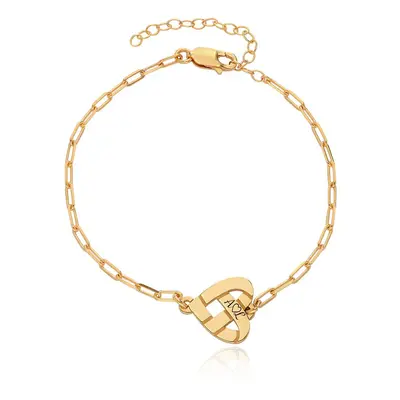 Heart Knot Bracelet in 18ct Gold Vermeil