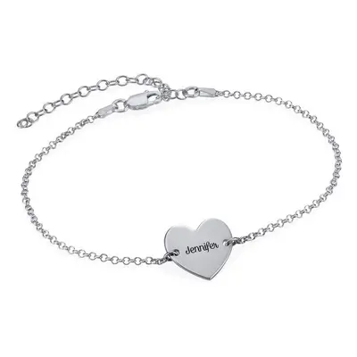 Heart Anklet in Sterling Silver