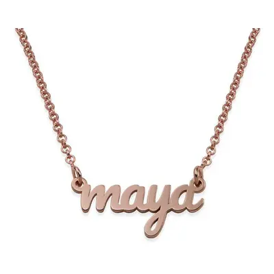 Signature Name Necklace for Teenagers in 18ct Rose Gold Plating