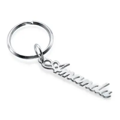 Personalised Name Keychain in Sterling Silver