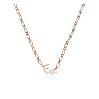 Flow Name Necklace in 18ct Rose Gold Plating