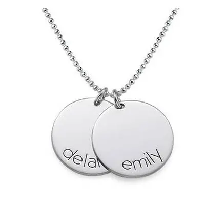 Engraved Kids Disc Necklace