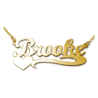 Heart Name Necklace in 18ct Gold Plating