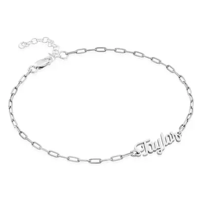 Custom Paperclip Name Bracelet / Anklet in Sterling Silver