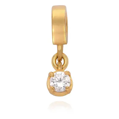 Diamond Charm in 18ct Gold Plating