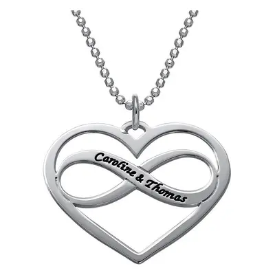 Infinity Heart Necklace with Engraving