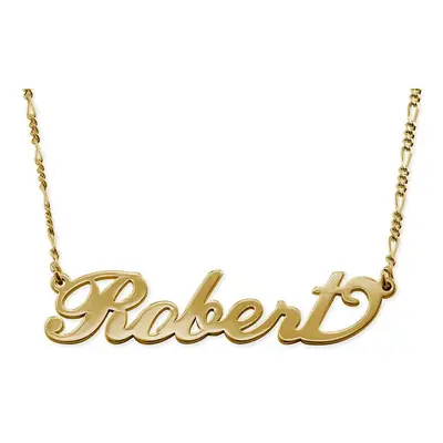 Extra Thick Name Necklace for Men in 18ct Gold Plating