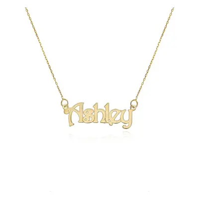 Gold Name Necklace Personalised in 14K