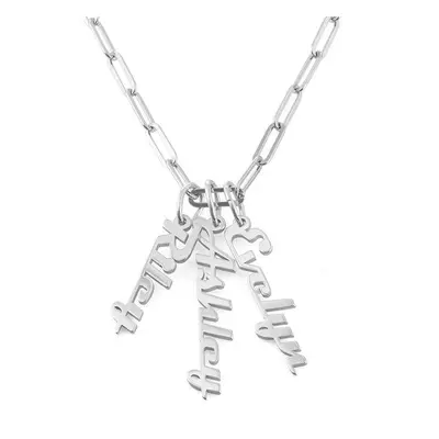 Chain Link Name Necklace in Sterling Silver