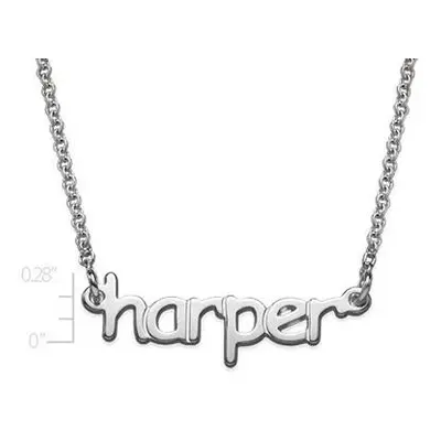 Tiny Name Necklace in Sterling Silver for Teens