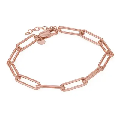 Paperclip Bracelet in 18ct Rose Gold Plating