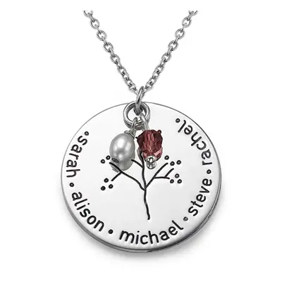 Silver Personalised Family Tree Necklace