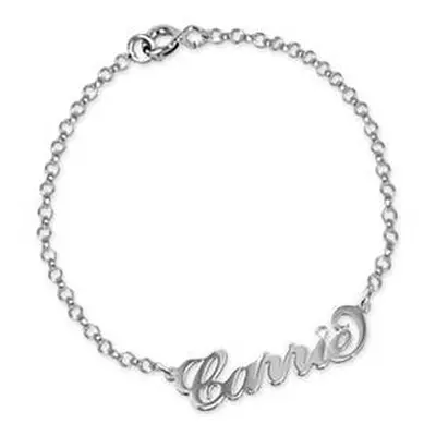 Silver and Crystal Name Bracelet