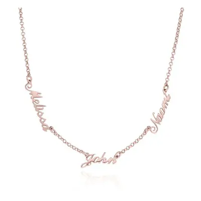 Heritage Multiple Name Necklace in 18ct Rose Gold Vermeil