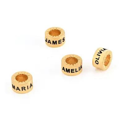 Custom Engraved Beads for Linda Jewellery in 18ct Gold Vermeil