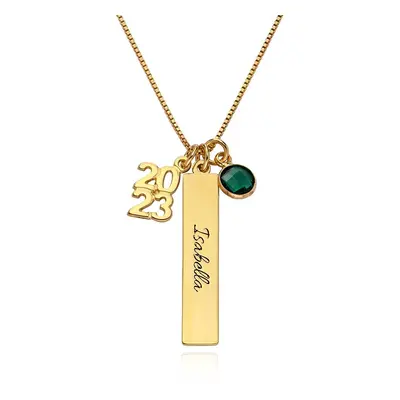 Graduation Charm Necklace in 18ct Gold Plating