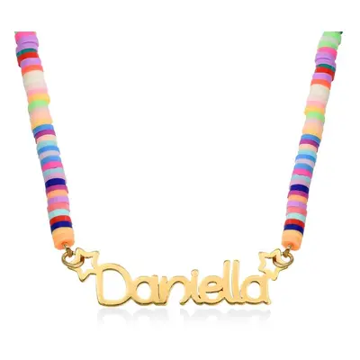 Rainbow Magic Girl's Name Necklace in 18ct Gold Plating