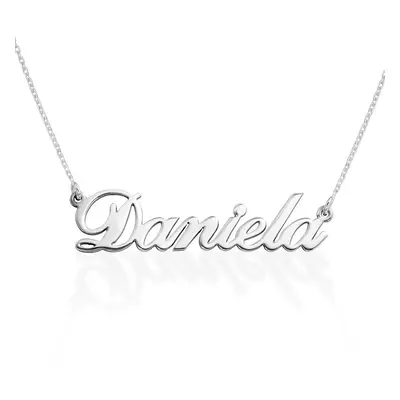 Classic Cocktail Name Necklace in Premium Silver