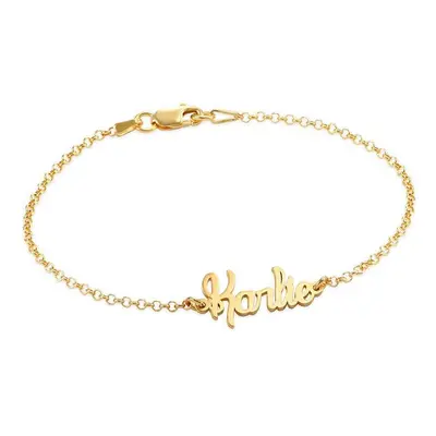 Tiny Bracelet with Name in 18ct Gold Plating