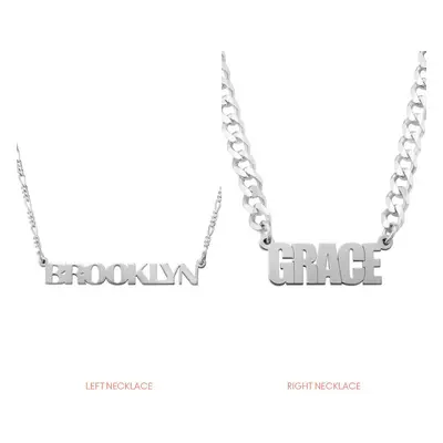 The Him and Hers Name Necklace Set