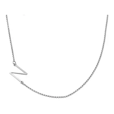 Sideways Initial Necklace in Sterling Silver