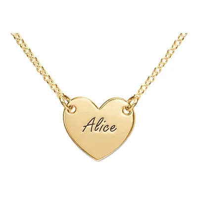 Engraved Heart Necklace in 18ct Gold Vermeil