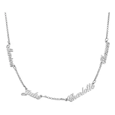 Heritage Multiple Name Necklace in Sterling Silver