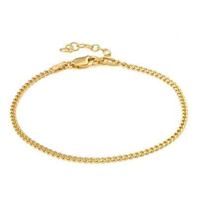 Tiny Cuban Chain Bracelet in 18ct Gold Plating