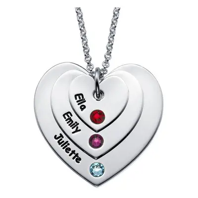 Birthstone Heart Necklace for Mums