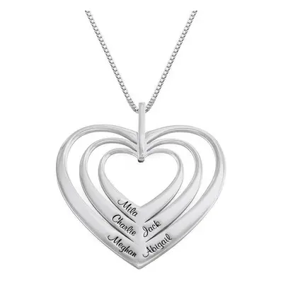 Family Hearts necklace – Mini design in Sterling Silver