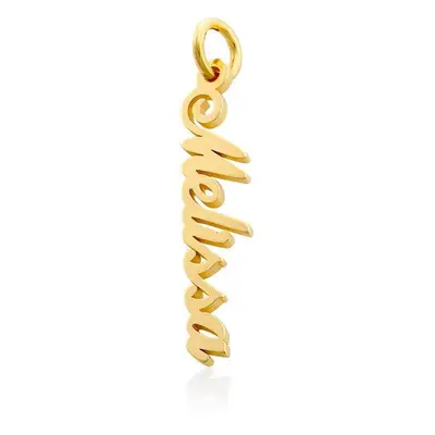 Vertical Name Pendant in 18ct Gold Plating