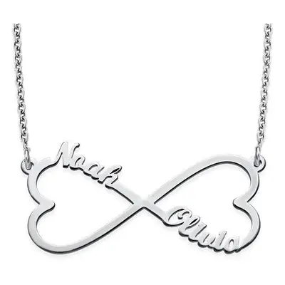 Heart Infinity Name Necklace in Sterling Silver