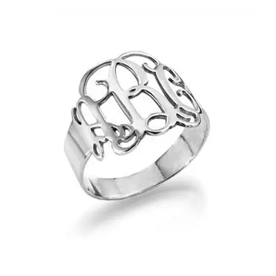 Sterling Silver Monogram Ring