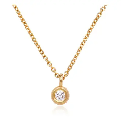 Solitaire 0.10ct Diamond Necklace in 18ct Gold Vermeil