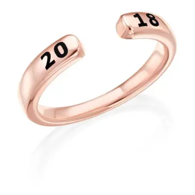 Custom Stacking Open Ring in Rose Gold Plating