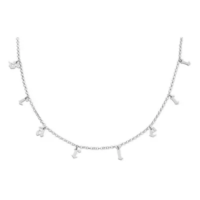 Gothic Name Choker Necklace in Sterling Silver