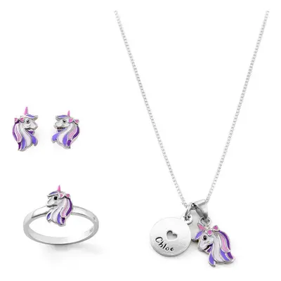 Unicorn Jewellery Set for Girls in Sterling Silver