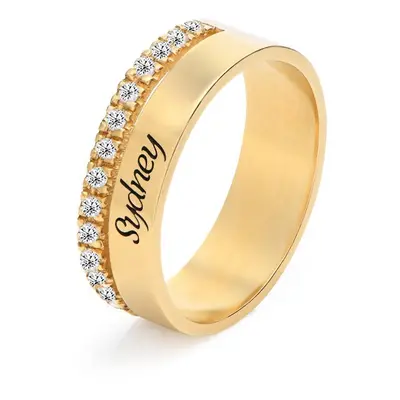 Sofia Double Band Ring with 0.15ct Diamonds in 18ct Gold Vermeil