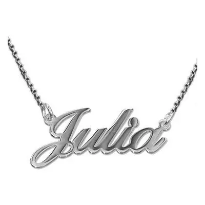 Double Thickness Name Necklace in Sterling Silver