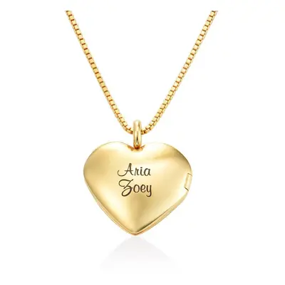 Heart Pendant Necklace with Engraving in 18ct Gold Vermeil