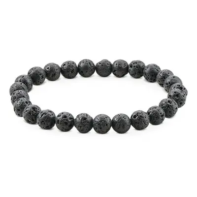 Lava Stone Men’s Beaded Bracelet