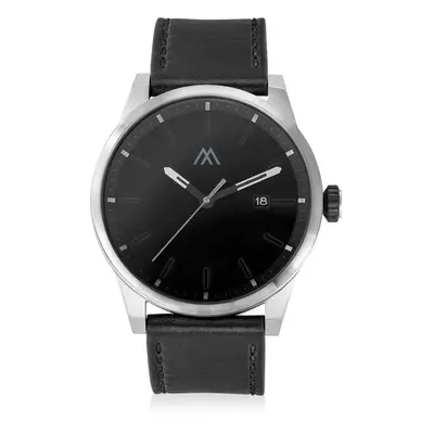 Odysseus Day Date Minimalist Leather Strap Watch