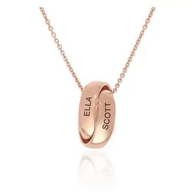 Duo Eternal Necklace in 18ct Rose Gold Plating